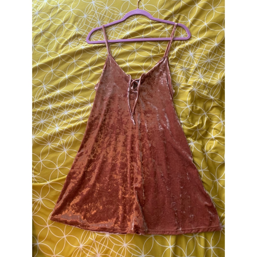 Gold velvet dress